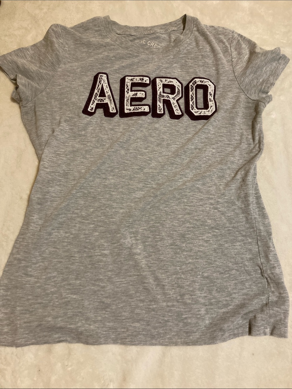 Aeropostale Gray Tee with Maroon Lettering